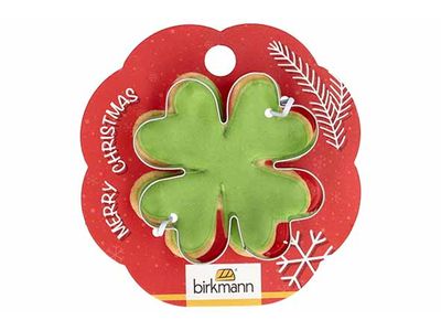 Koekjesvorm Klavertje Vier 6cm Hangkaart
