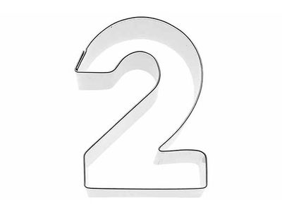 Koekjesvorm Cijfer 2 6cm 