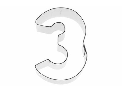 Koekjesvorm Cijfer 3 6cm 