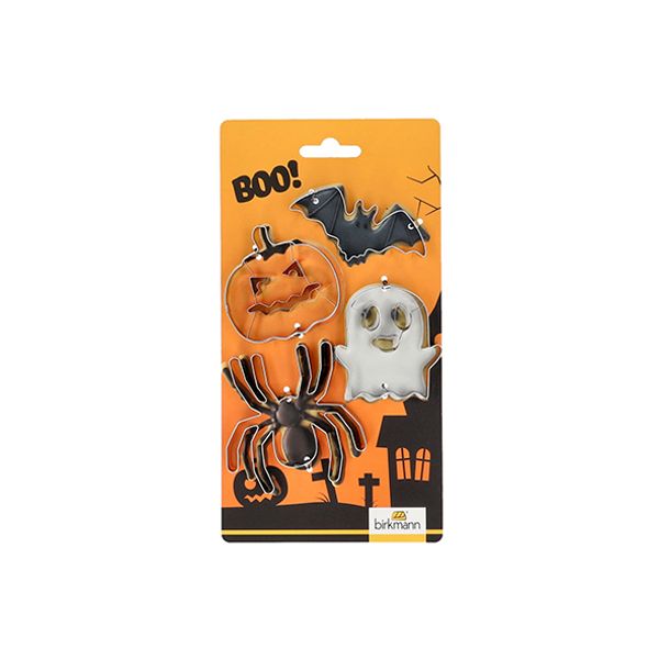 Halloween Koekjesvorm Set4 Verschillende Decors 