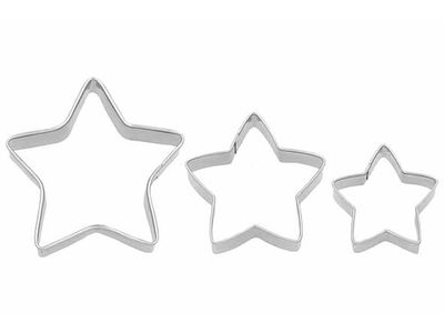 Koekjesvorm Ster Set3 3-4-5cm 