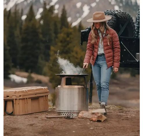 Bonfire adapter + plancha uit rvs en gietijzer ø 47.6cm  Solo Stove