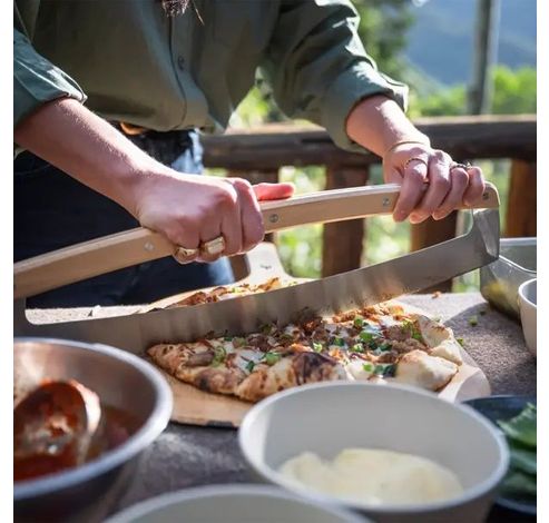 Pizza snijblad uit roestvrijstaal en bamboo  Solo Stove