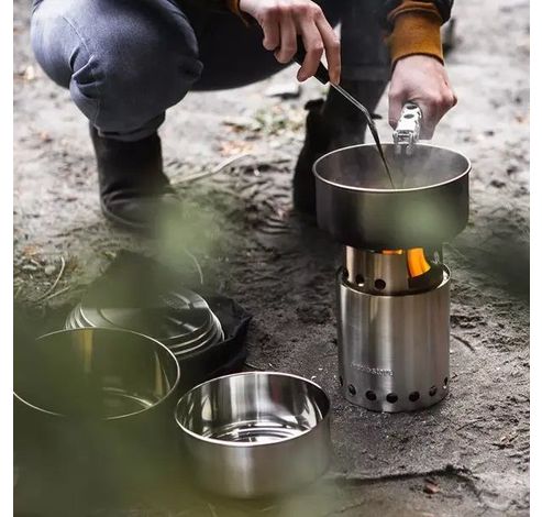 Set van 3 kookpotten uit rvs  Solo Stove