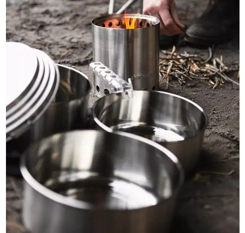 Set van 3 kookpotten uit rvs  Solo Stove