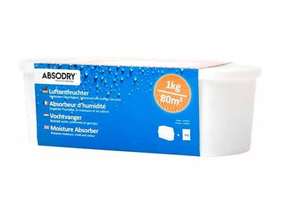 Absodry Big Compact Vochtvanger 1000g Wit - 13x28xh9,5cm