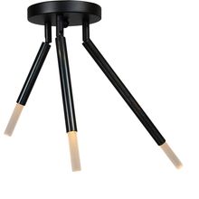 Flute 3-light black/dappled oil Ø16cm 