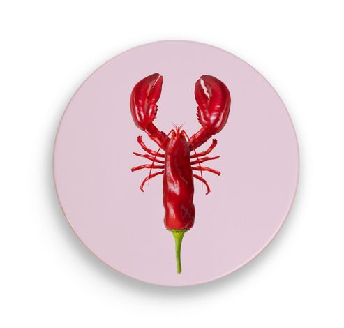 Dessous de plat en céramique de 18 cm. Décor homard.  WD Lifestyle