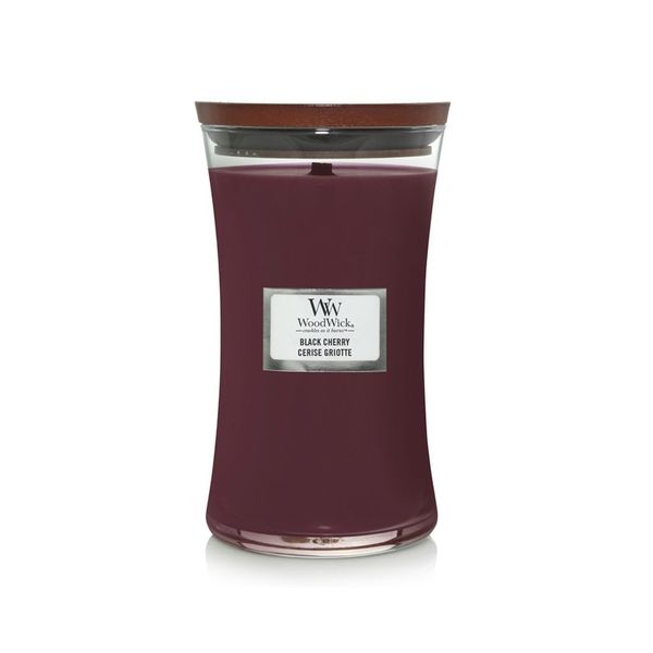 Woodwick Geurkaars Large Black Cherry