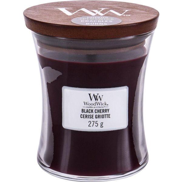 Woodwick Geurkaars Medium Black Cherry