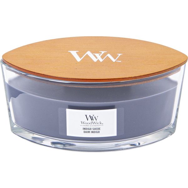 Woodwick Geurkaars Ellipse Indigo Suede