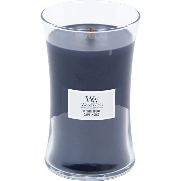 Woodwick Geurkaars Large Indigo Suede