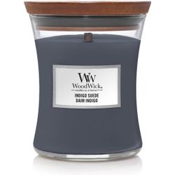 Woodwick Geurkaars Medium Indigo Suede