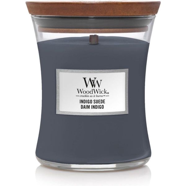 Woodwick Geurkaars Medium Indigo Suede