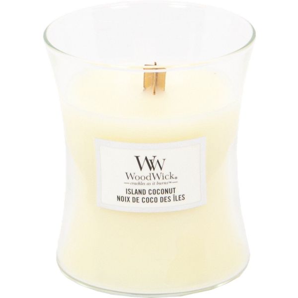 Woodwick Geurkaars Medium Island Coconut