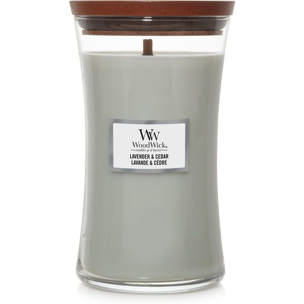 Woodwick Geurkaars Large Lavender & Cedar