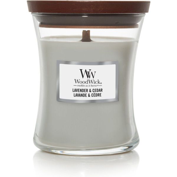 Woodwick Geurkaars Medium Lavender & Cedar