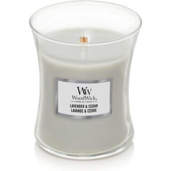 Woodwick Geurkaars Medium Lavender & Cedar