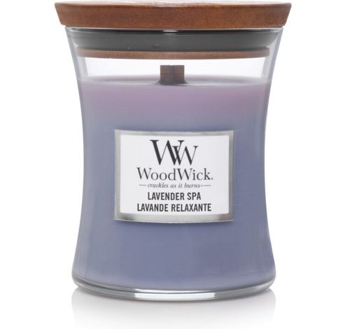 Geurkaars Medium Lavender Spa  Woodwick