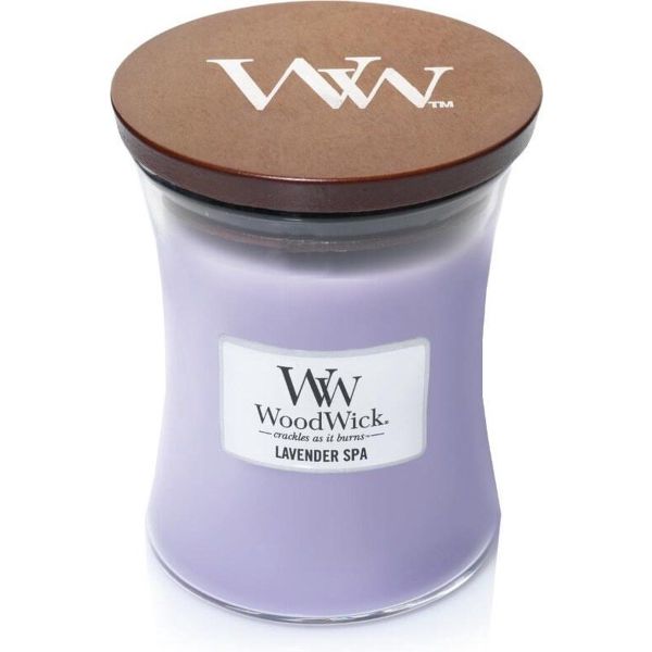 Woodwick Geurkaars Medium Lavender Spa