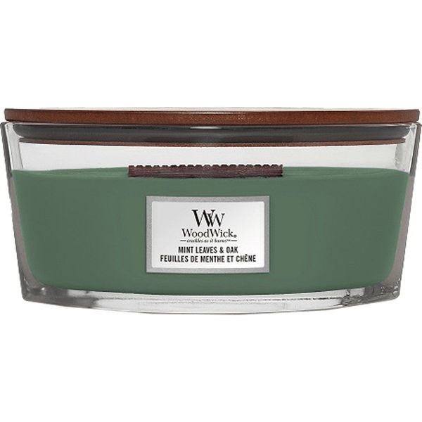 Woodwick Geurkaars Ellipse Mint Leaves & Oak