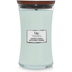 Woodwick Geurkaars Large Sagewood & Seagrass