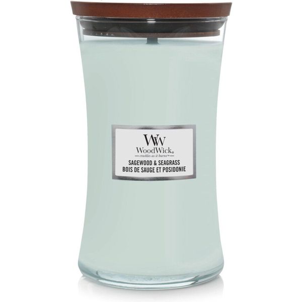 Woodwick Geurkaars Large Sagewood & Seagrass