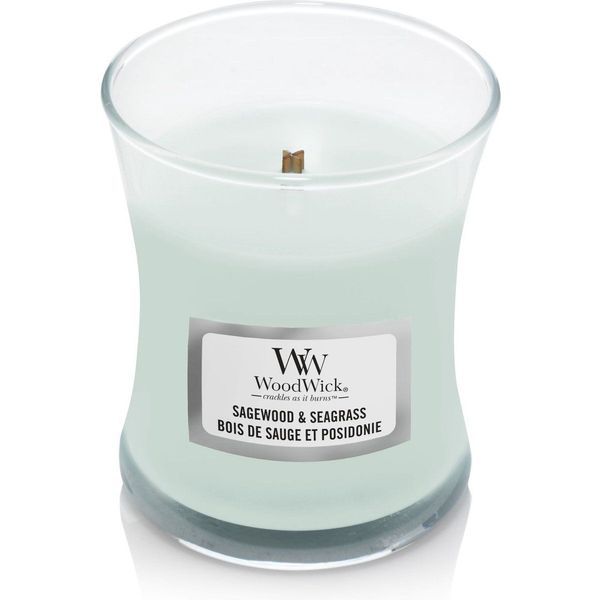 Woodwick Geurkaars Mini Sagewood & Seagrass