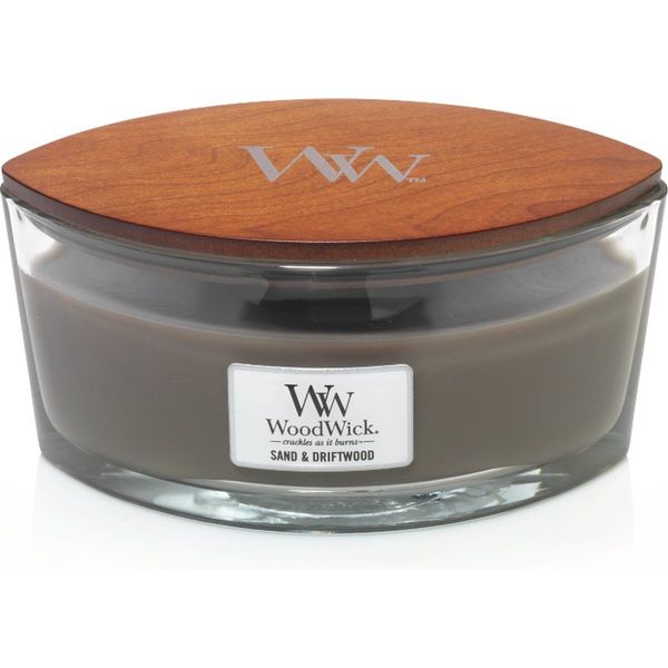 Woodwick Geurkaars Ellipse Sand & Driftwood