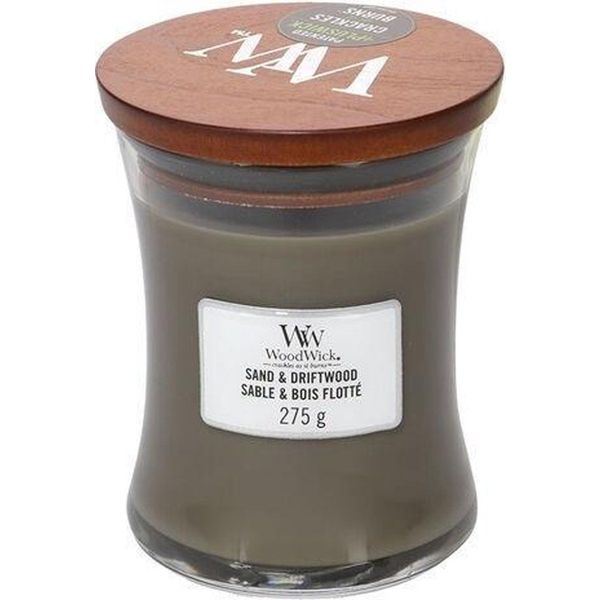 Woodwick Geurkaars Medium Sand & Driftwood