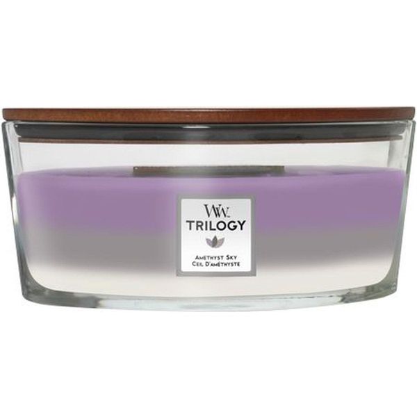 Woodwick Trilogy Geurkaars Ellipse Amethyst Sky