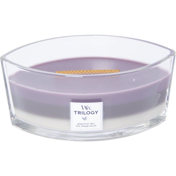 Woodwick Trilogy Geurkaars Ellipse Amethyst Sky