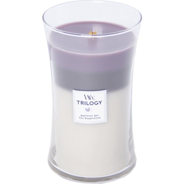 Woodwick Trilogy Geurkaars Large Amethyst Sky