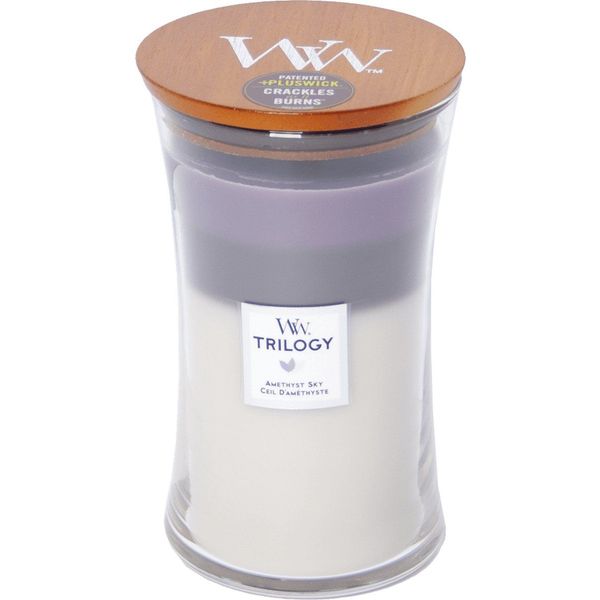 Woodwick Trilogy Geurkaars Large Amethyst Sky