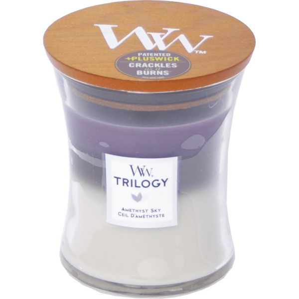 Woodwick Trilogy Geurkaars Medium Amethyst Sky