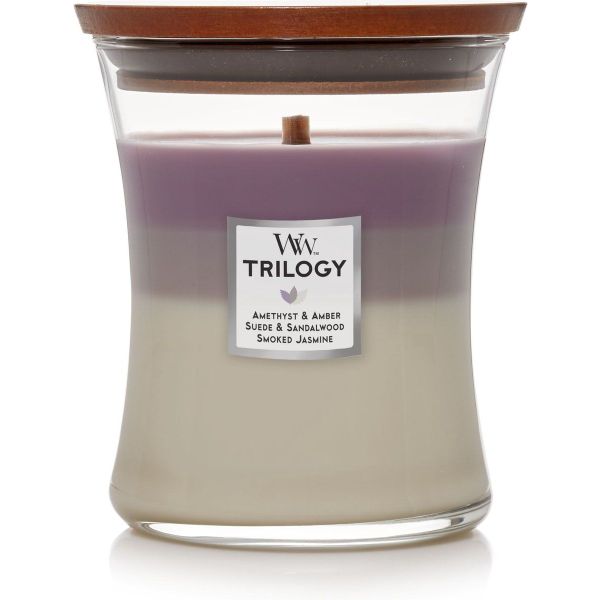 Woodwick Trilogy Geurkaars Medium Amethyst Sky