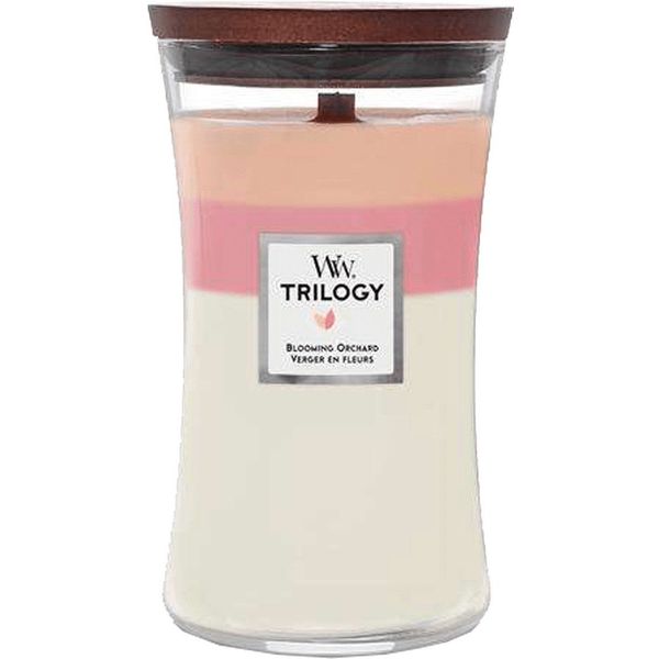 Woodwick Trilogy Geurkaars Large Blooming Orchard