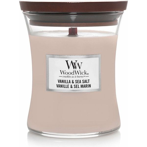 Woodwick Geurkaars Medium Vanilla & Sea Salt