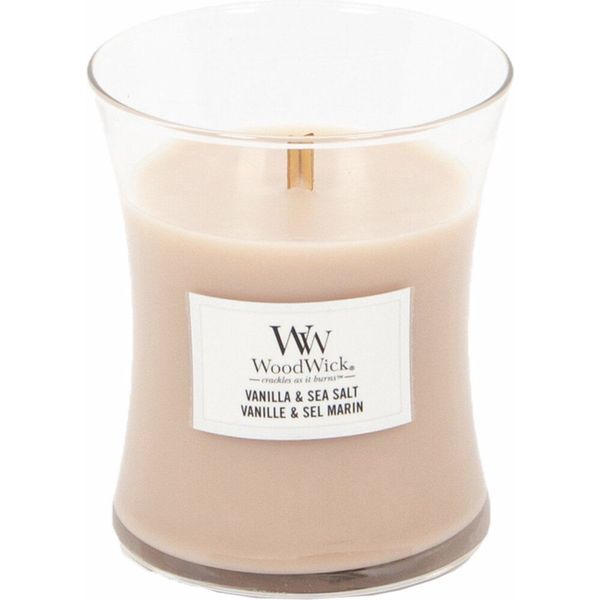 Woodwick Geurkaars Medium Vanilla & Sea Salt