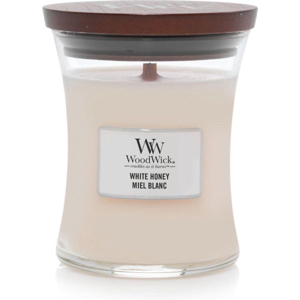 Woodwick Geurkaars Medium White Honey