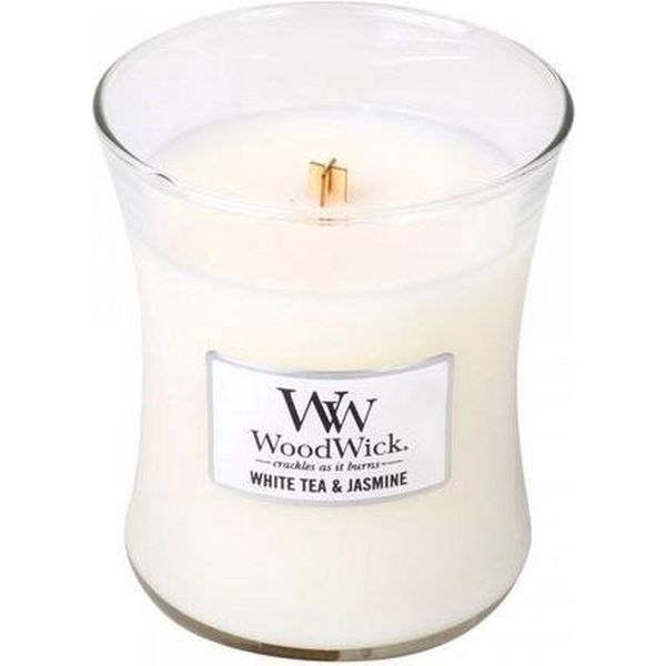 Woodwick Geurkaars Medium White Tea & Jasmine