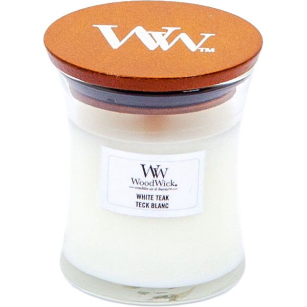 Woodwick Geurkaars Mini White Teak