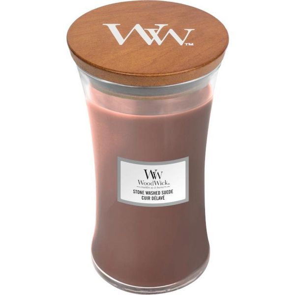 Woodwick Geurkaars Large Stone Washed Suede