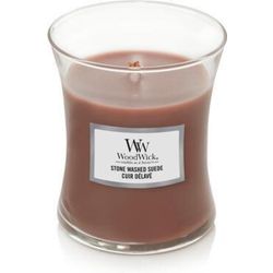 Woodwick Geurkaars Medium Stone Washed Suede