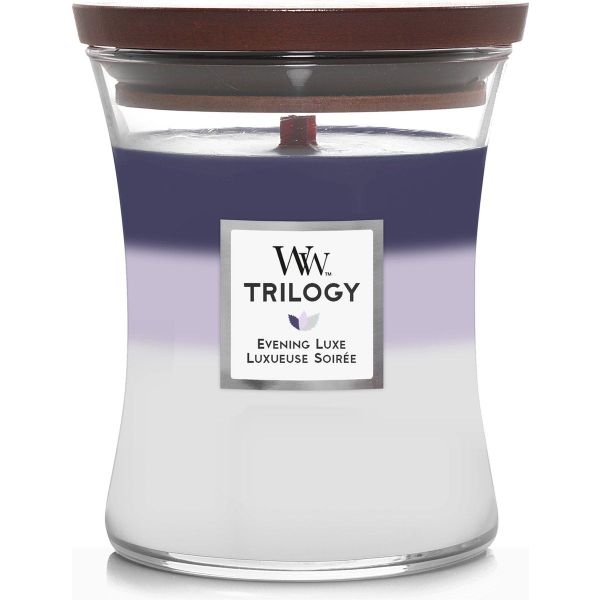 Woodwick Trilogy Geurkaars Medium Evening Luxe 