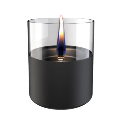 Lilly 10 bougie de verre noir Ø10 H11.5cm  Tenderflame