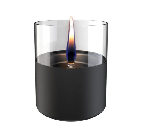 Lilly 10 bougie de verre noir Ø10 H11.5cm  Tenderflame