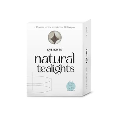 C-lights Natural Tealights set van 40 