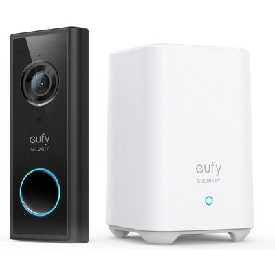 BLACK VIDEO DOORBELL + HOME BASE   Eufy