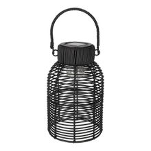 Solar Lantaarn Rotan Zwart 